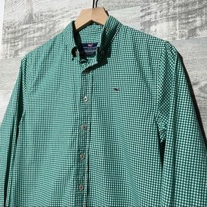 Vineyard Vines Whale Button Down Collared Boys Youth Shirt Long Sleeve LARGE 16